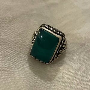 Large Green Stone Ring